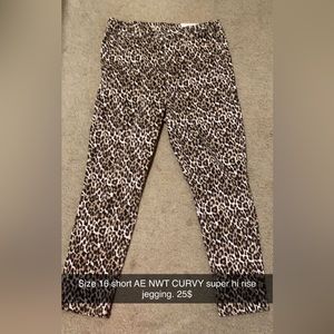 American eagle leopard skinny